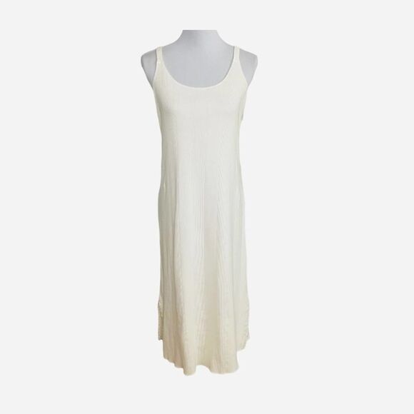 I.Magnin Midi Tank Dress Cream Size Small - Picture 1 of 9